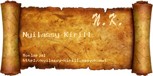 Nyilassy Kirill névjegykártya